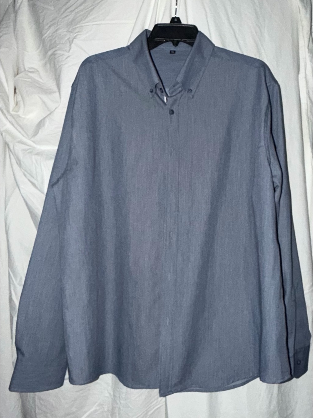 Men's Button-Down Long Sleeve Shirt Jacket - Slate Blue